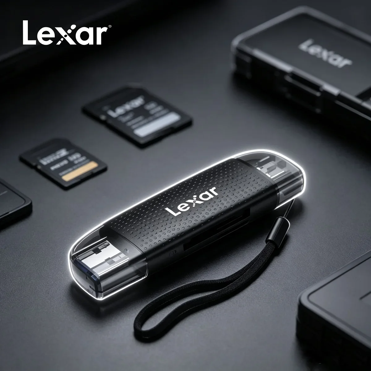 leitor-de-cartao-lexar-rw310-usb-a-usb-c-dual-slot-usb-32-para-cartoes-sd-e-micro-sd-com-velocidade-de-ate-205mb-s-para-computador-e-telefone