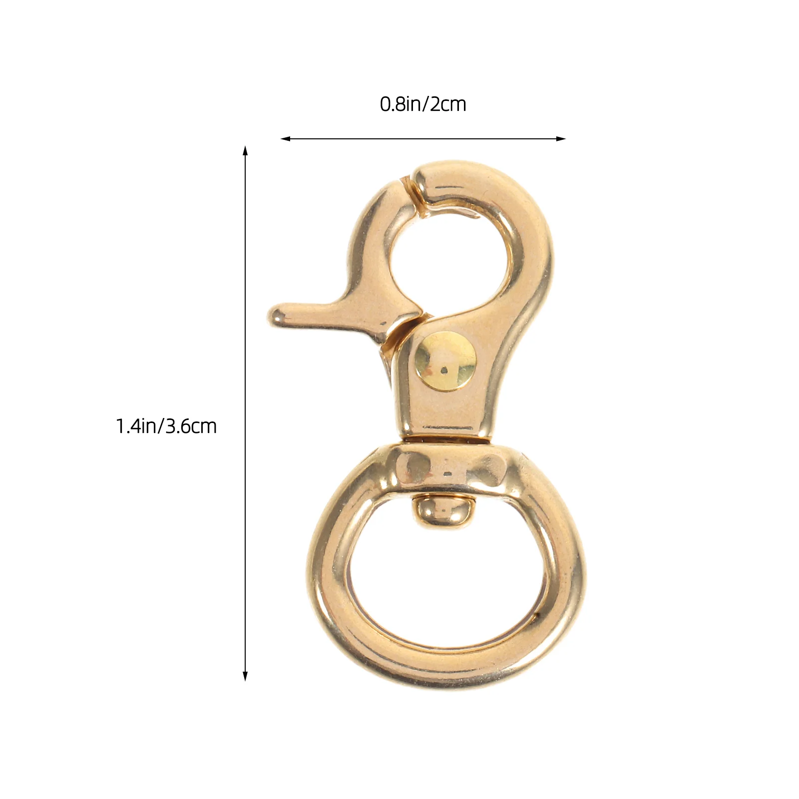 4Pcs Brass Swivel Snap Hooks Japanese Style Lobster Claw Clasps Strong Spring Keychain Clips for DIY Bags Accessories