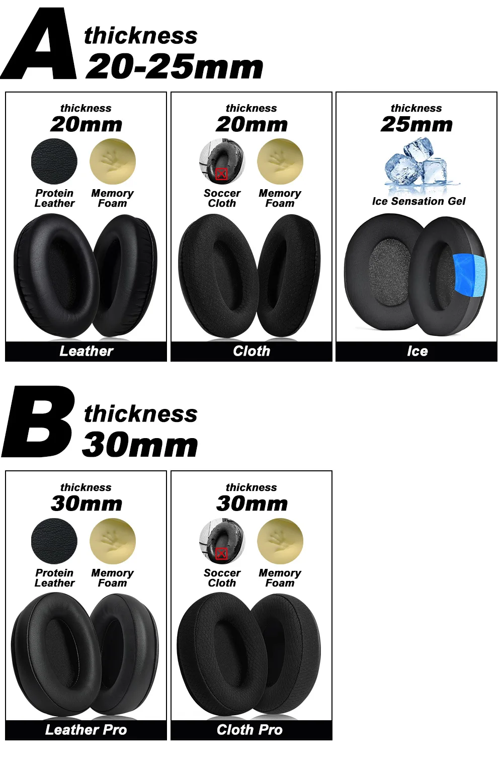 استبدال رغوة بطانة للأذن ل Sennheiser RS HDR TR 100 110 115 117 119 135 120II وسادات الأذن سماعات رغوة الذاكرة وسادات الأذن البروتين #3