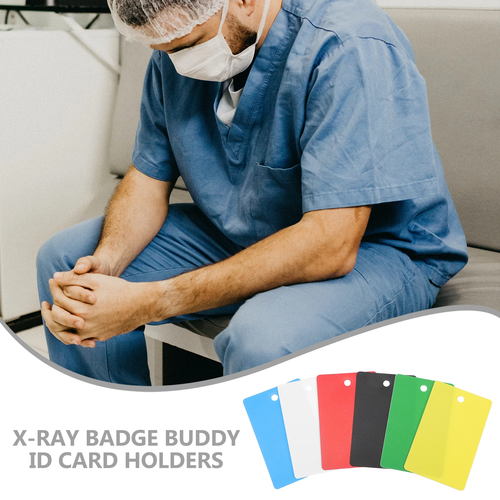 

30Pcs Badge Holder Id Card Protector Vertical Badge Buddy for Patients Lightweight Easy Access Clean