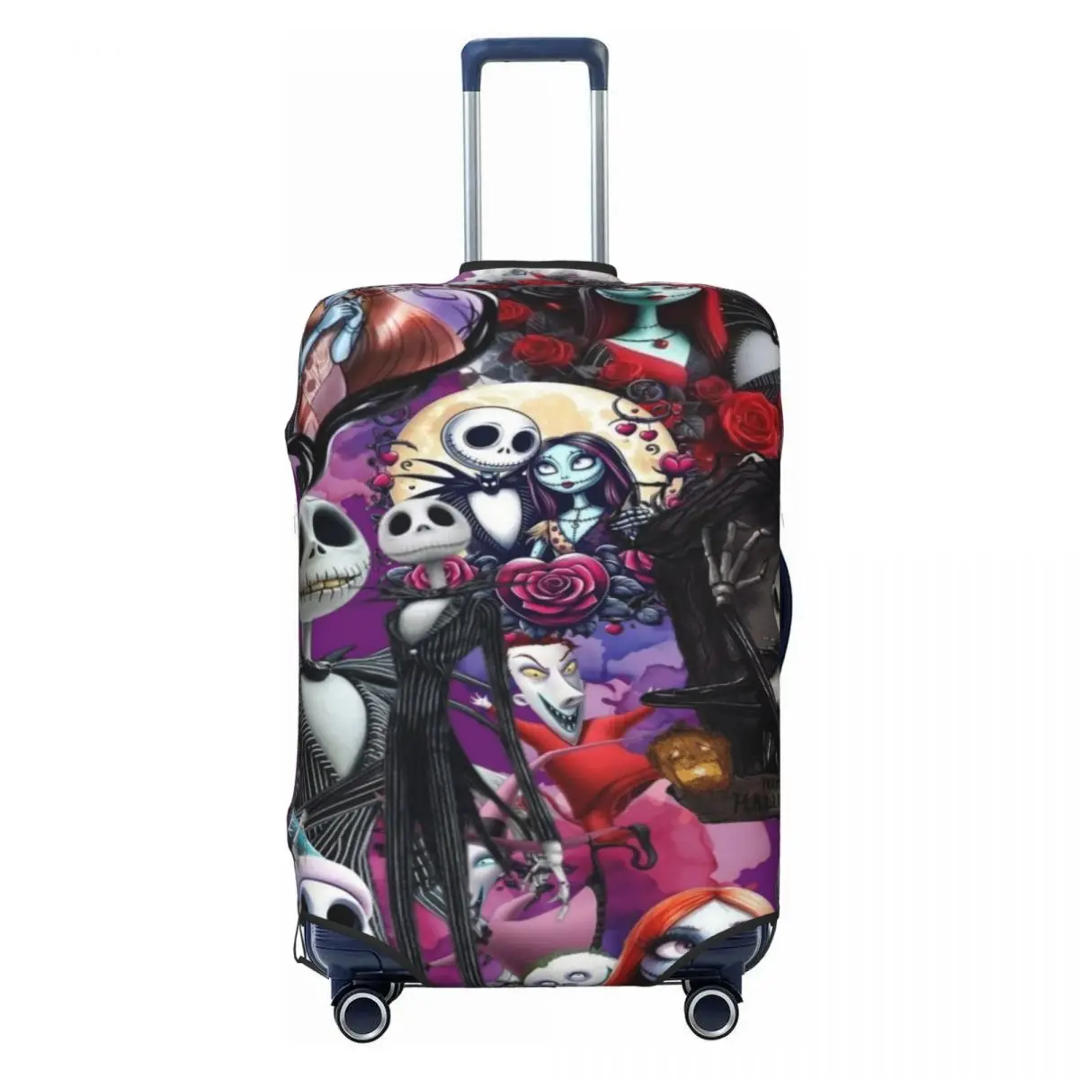 

Custom Jack Skellington Texture Mapping Luggage Cover Fashion Suitcase Protector Covers Suit For 18-32 inch