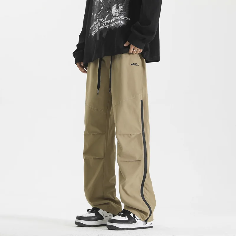 Outdoor Pants Men Waterproof Hiking Trousers Side Zipper Breathable Spring Summer Lightweight Climbing Campang Pants Streetwear