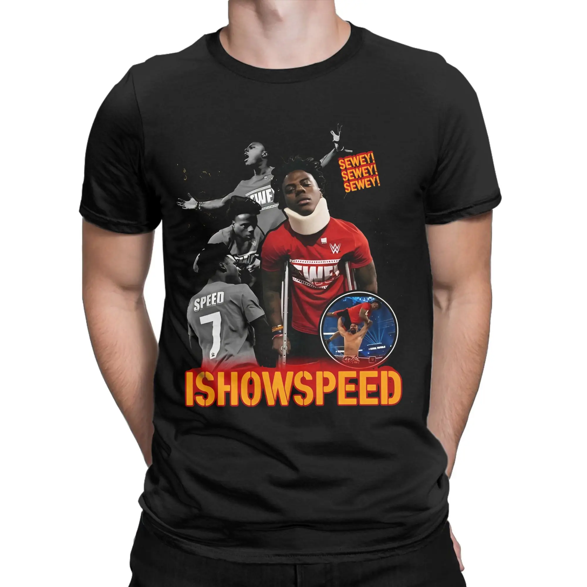 Fashion IShowSpeed Royal Rumble T Shirt For Unisex  Pure Cotton T-shirts Short Sleeve Tops