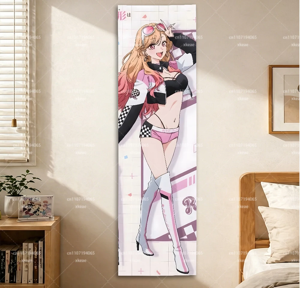 Marin Kitagawa Pink Racing Outfit Tapestry, 100% Polyester Anime Room Decor
