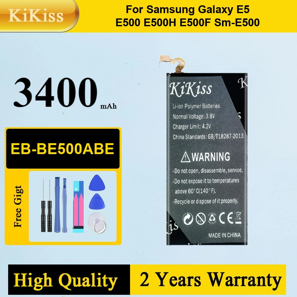 

Аккумулятор Kikiss 3400 мАч EB-BE500ABE для Samsung Galaxy E5 E500 E500H E500F SM-E500