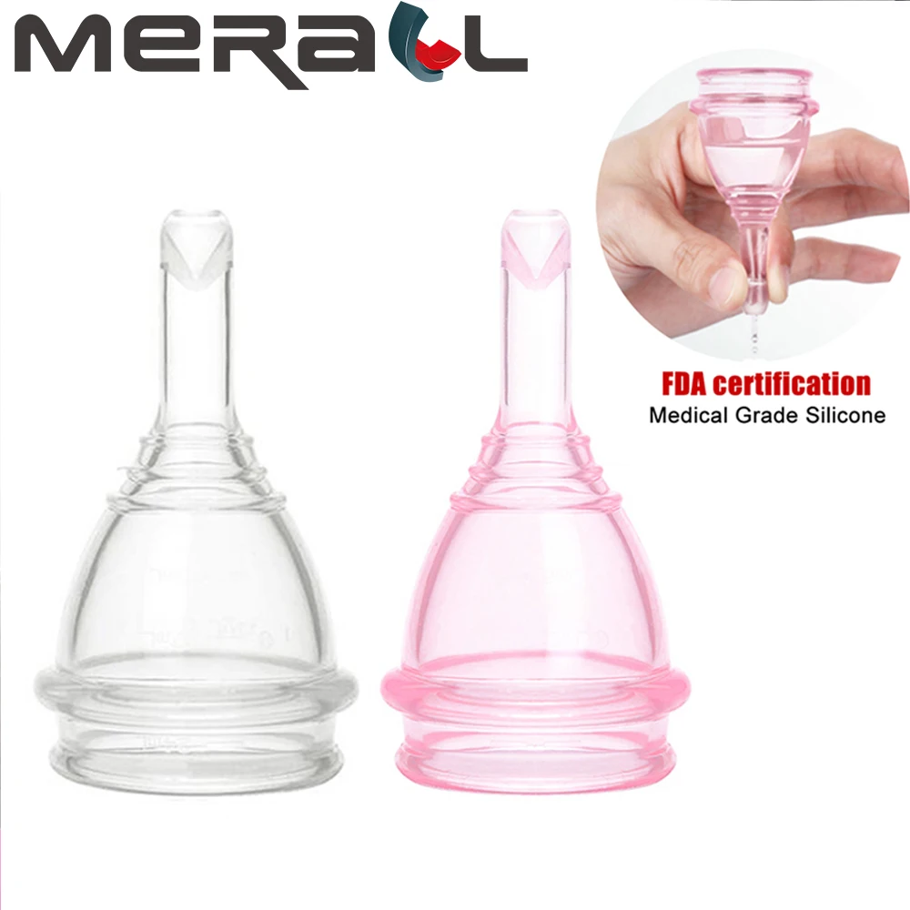 Medical Silicone Menstrual Cup With Drain Valves Menstrual Collector Super Soft Feminine Hygiene Period Cup Anti-side Leakage