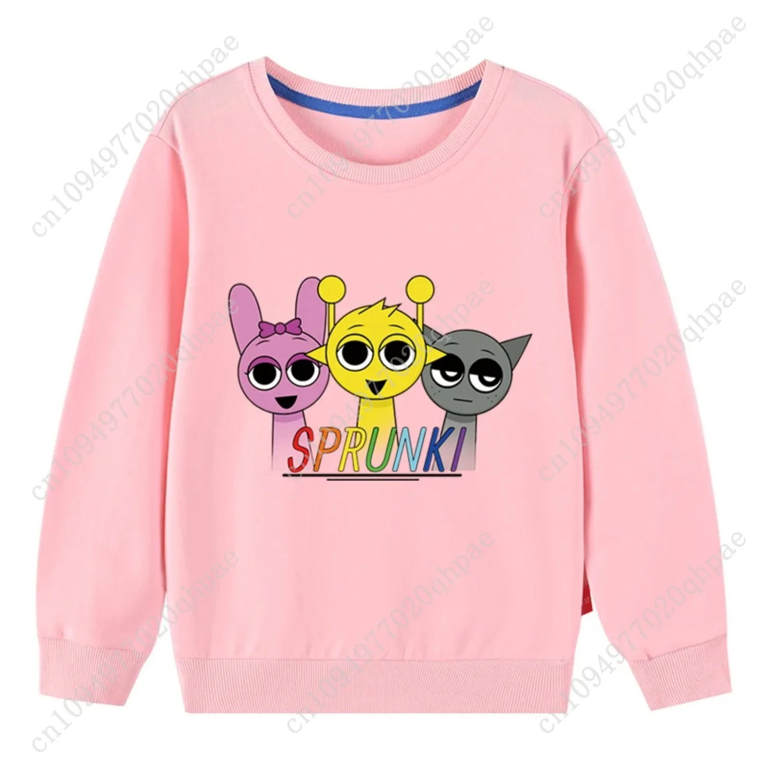Primavera crianças moletons meninas dos desenhos animados jogo quente sprunki impressão topos crianças incredibox roupas adolescentes meninos crianças roupas macias