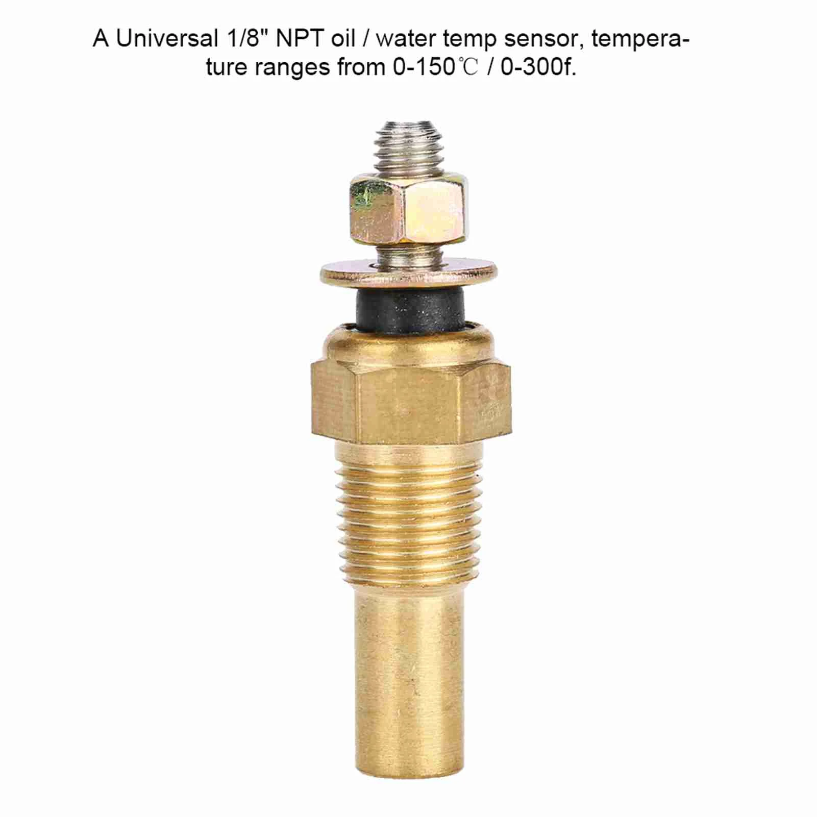 Water / Oil Temp Temperature 1/8 NPT Electrical Sender Transmitter Sending Unit Temp Sensor Oil Temperature Sending Sensor Unit