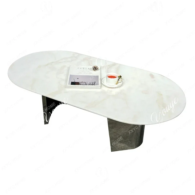 

Luxury Stone Coffee Table High-end Natural Marble Living Room Coffee Table