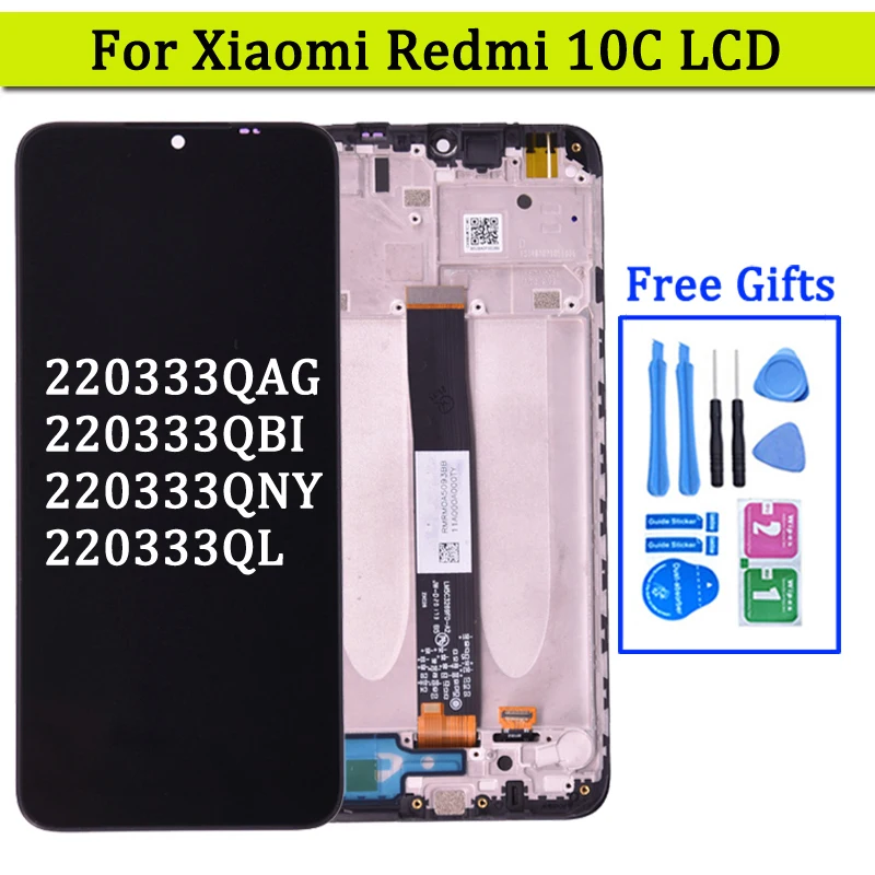 6.71\'\' For Xiaomi Redmi 10C Display LCD Touch Screen Digitizer 220333QAG, 220333QBI Replacement Phone Parts Assembly