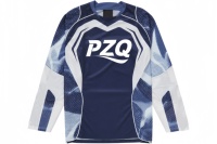 New pzq Men Downhill Jersey Long Sleeved Bicycle Tops with Mountain Breathable Moisture Absorbing Soft and Quick Drying T-shirt