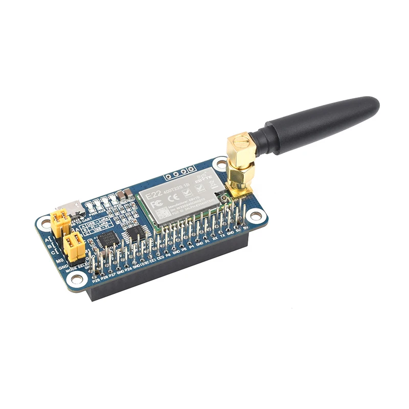 Waveshare SX1268 LoRa HAT for Raspberry Pi, Spread Spectrum Modulation, 433MHz Frequency Band for Raspberry Pi 5/4B/3B/Pi Zero