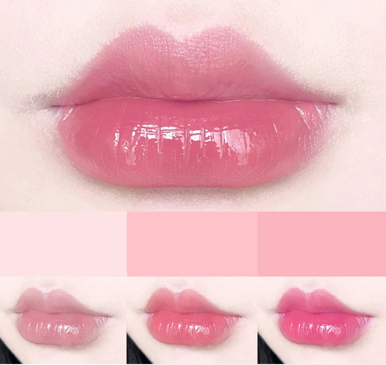 Peach Color Lip Balm Crystal Temperature Change Lipstick Girl Moisturizing LongLasting Lip Gloss Makeup Lip Care Repair Cosmetic