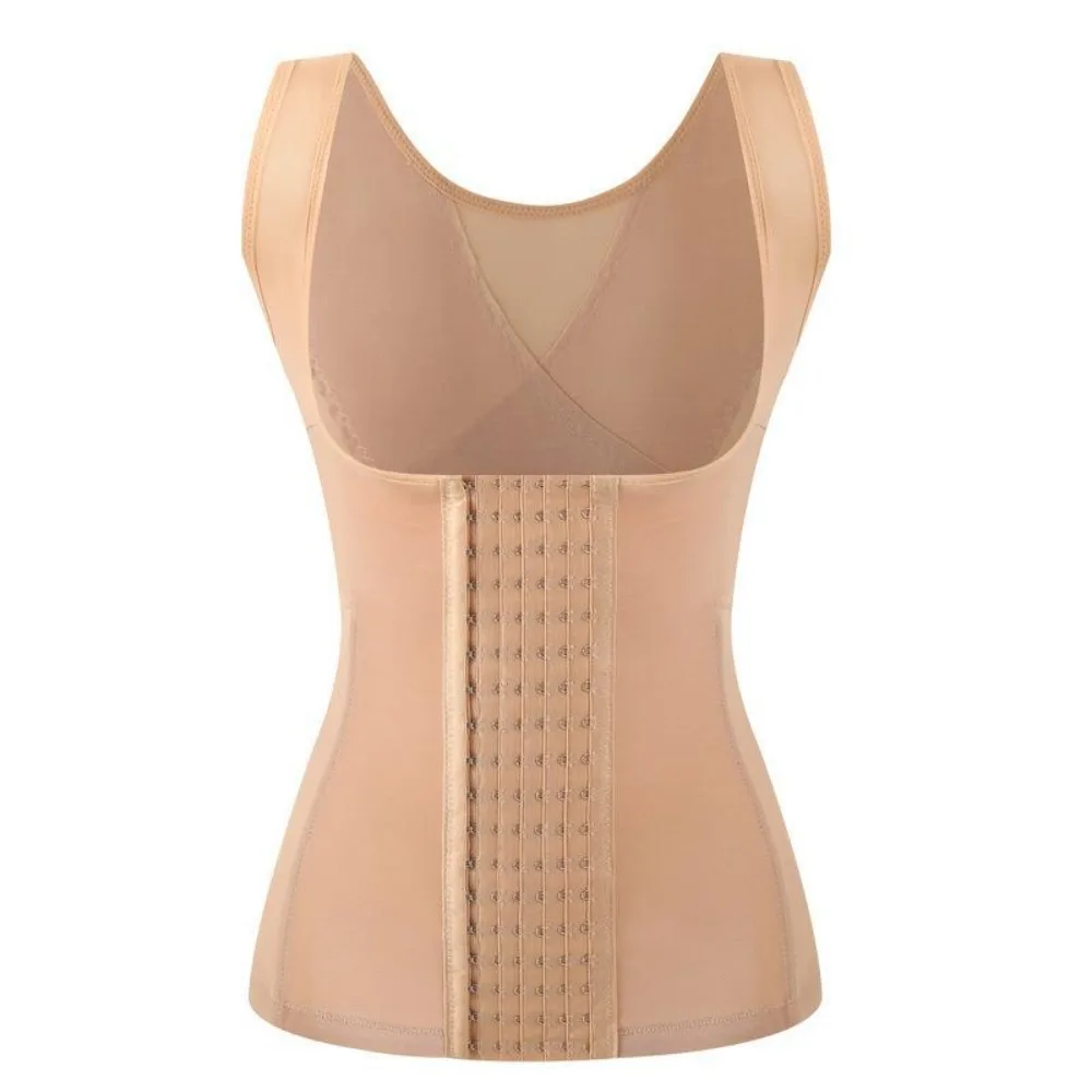 

Mesh Slimming Body Shaper Plus Size Tummy Control Lace Trimmer Camisole Front Buckle Vest Thin Compression Shapewear Weight Loss