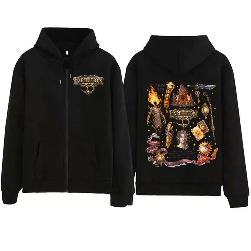 

Винтажная толстовка на молнии Clair Obscur Expedition 33 Game, мужская флисовая толстовка с капюшоном, популярная высококачественная оверсайз куртка-свитшот в стиле стритвир