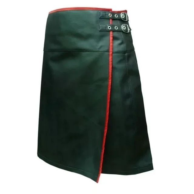 Männer Gladiator plissee rock PU leder casual punk Karneval rock shorts Schottischen rock hosen