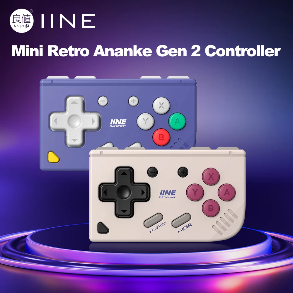 Controle Retro Mini para Nintendo Switch 2/1, iOS, Android, PC, Tablet IINE, Controlador Portátil para E-book, PPT, Vídeos Curtos e Passagem de Páginas