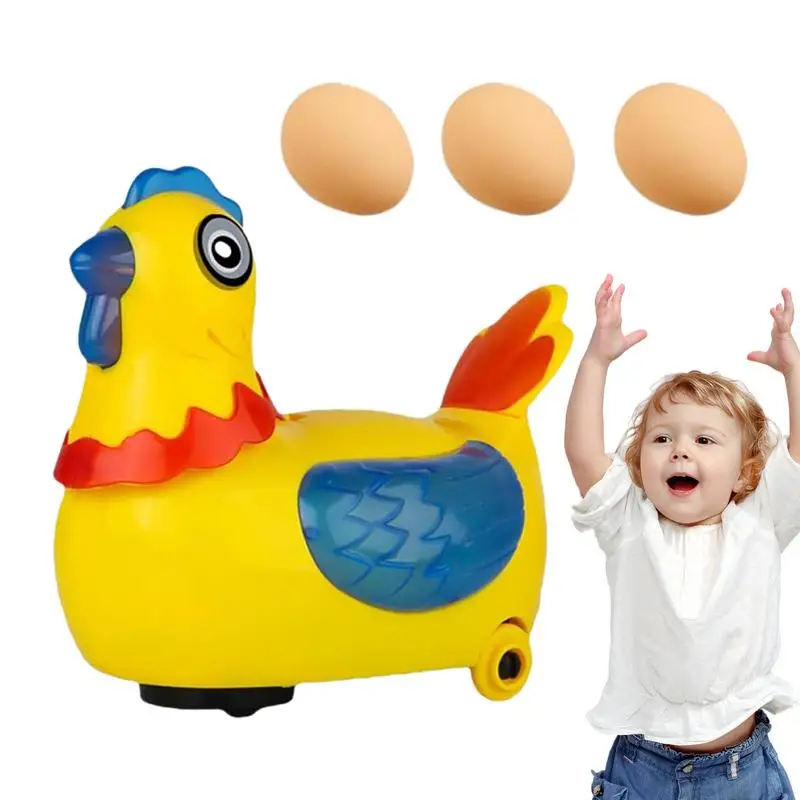 

Hen Laying Eggs Toy Electric Hen Toy Laying Eggs Creative Chicken Toy With Universal Wheels Educational Walking Toys Easter