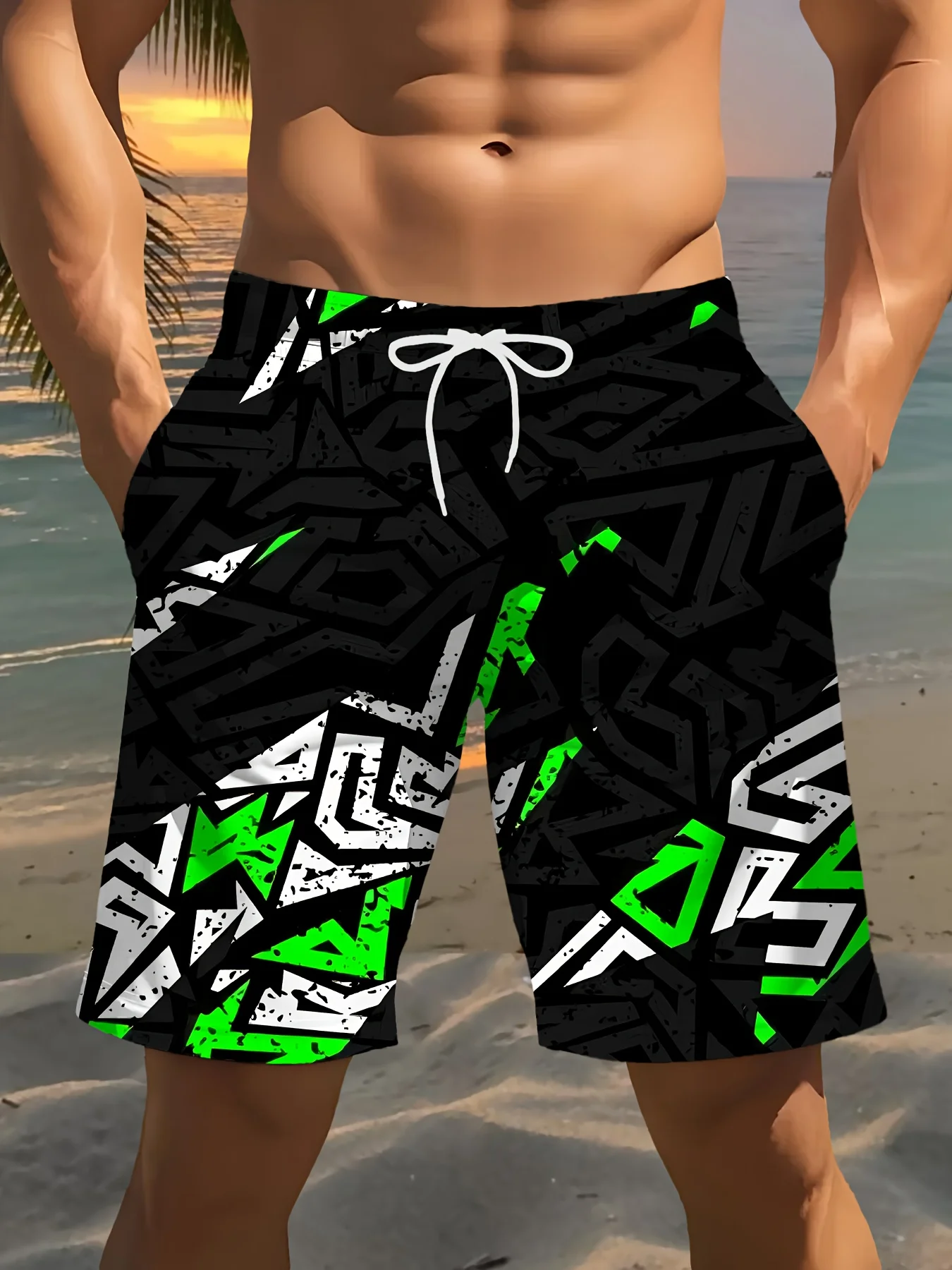 

Hot Selling New Men's Summer 3D Geometric Soft Shorts Suitable for Outdoor City Street Beach Vacation Plus Size Shorts