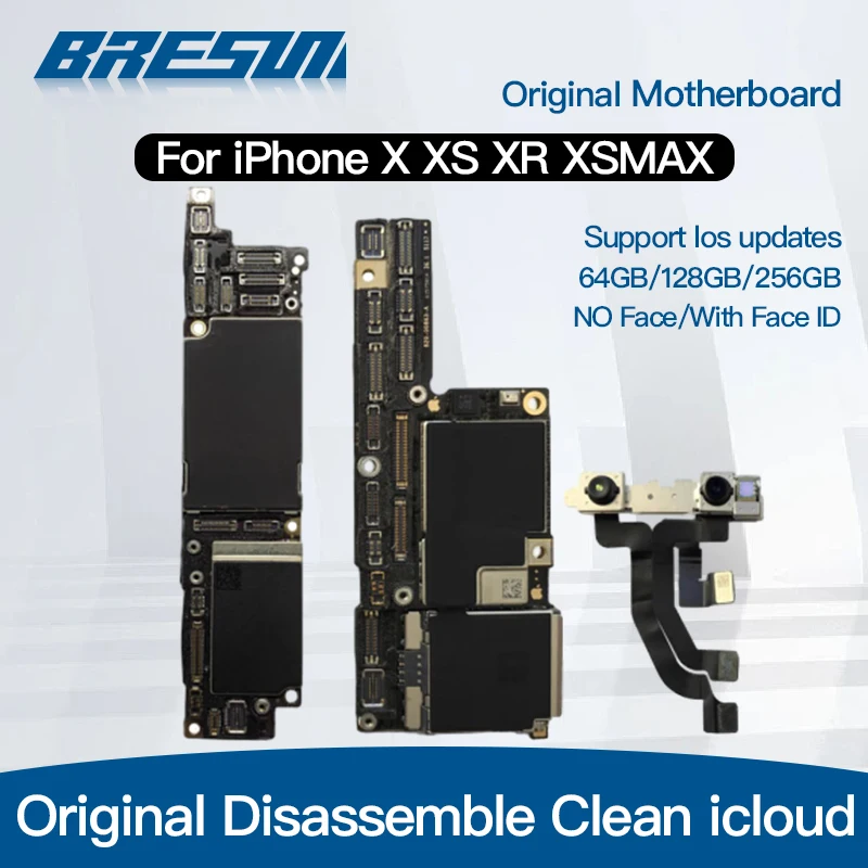 

For iPhone X XS Max Mainboard Clean iCloud For iPhone XR Full Working Motherboard with Face ID Support iOS Update Logic Board