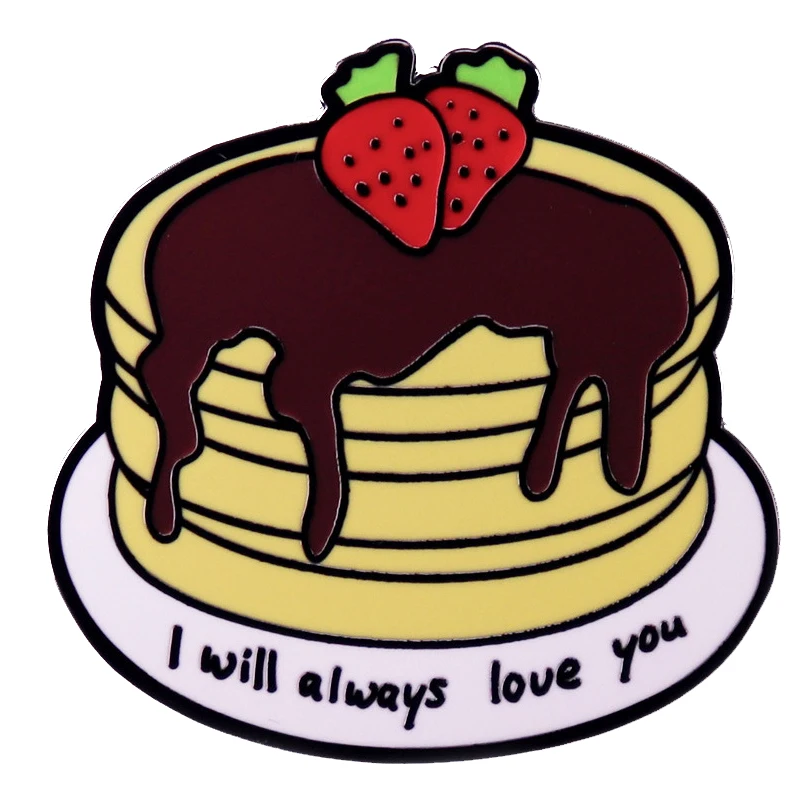 

A3058 I will always love you strawberry Cake Brooches for Clothes Lapel Pins for Backpack Enamel Pins Badges Jewelry Decoration