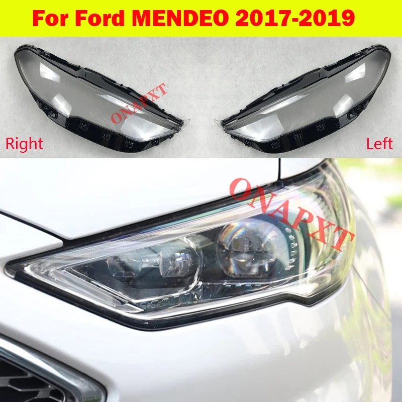 

For Ford MONDEO Car Bright Head Light Shade Shell Caps Front Headlamp Lamp cover Lampshade Headlight 2017-2019