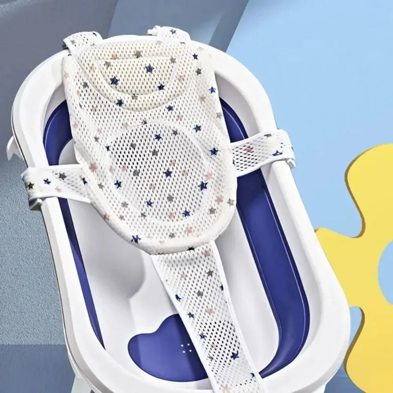 Baby Bath Cushion Pad, Newborn Bathtub Mat, Infant Bath Supporter Net, Baby Bathtub Pillow, Nonslip Floating Bathing Tub Seat