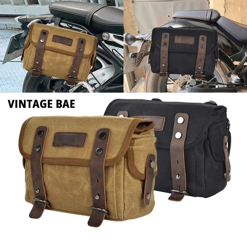 

Motorcycle Retro Side Bag Universal Waterproof Luggage Travel Bags Knight riding bag Tool Bag Motorbike SaddleBag