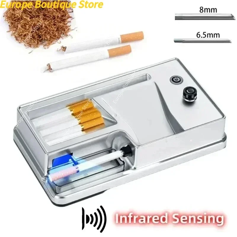 

Dual-use Electric Cigarette Rolling Machine with Infrared Sensor 6.5mm 8mm Automatic Tobacco Injector Maker Smoking Accessories