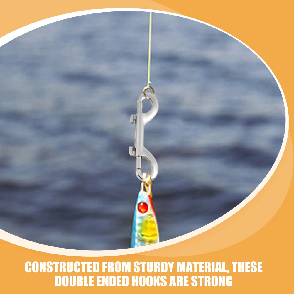 

6Pcs Double Ended Bolt Snap Hooks Heavy Duty Metal Dog Leash Clips Backpack Strap Connectors Snap Hook Pet Buckle Hook