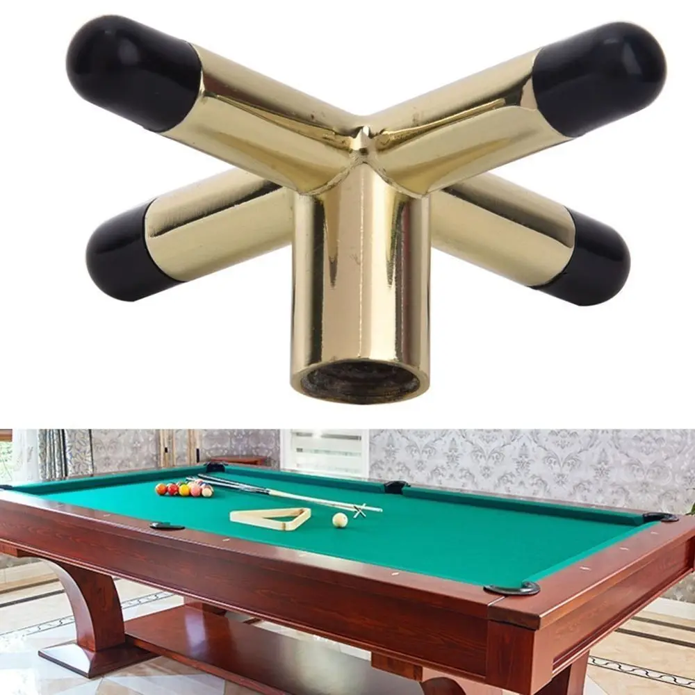 Metal Construction Billiards Bridge Head Brass Coated Rubber Sleeves Snooker Cue Rest Low Fork Short Bridge Pool Cue Bridge