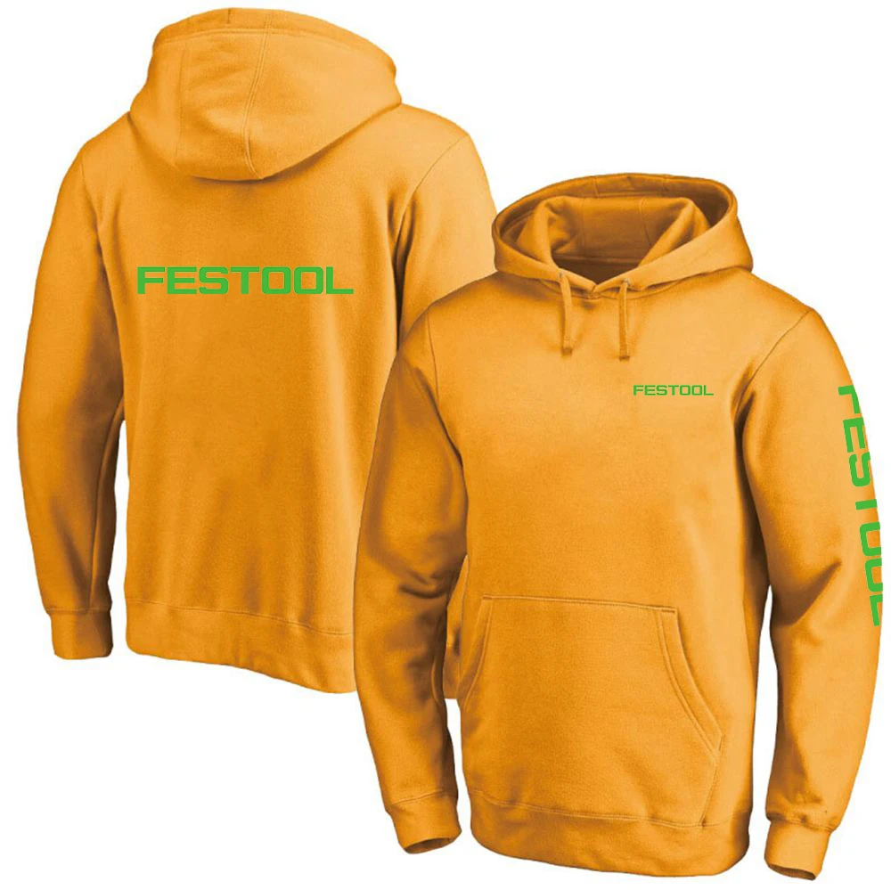 Festool เสื้อมีฮู้ดผ้าคอตตอนแบบสวมหัว, เสื้อโค้ทแฟชั่นมีฮู้ดสไตล์ฮาราจูกุสวมใส่สบาย