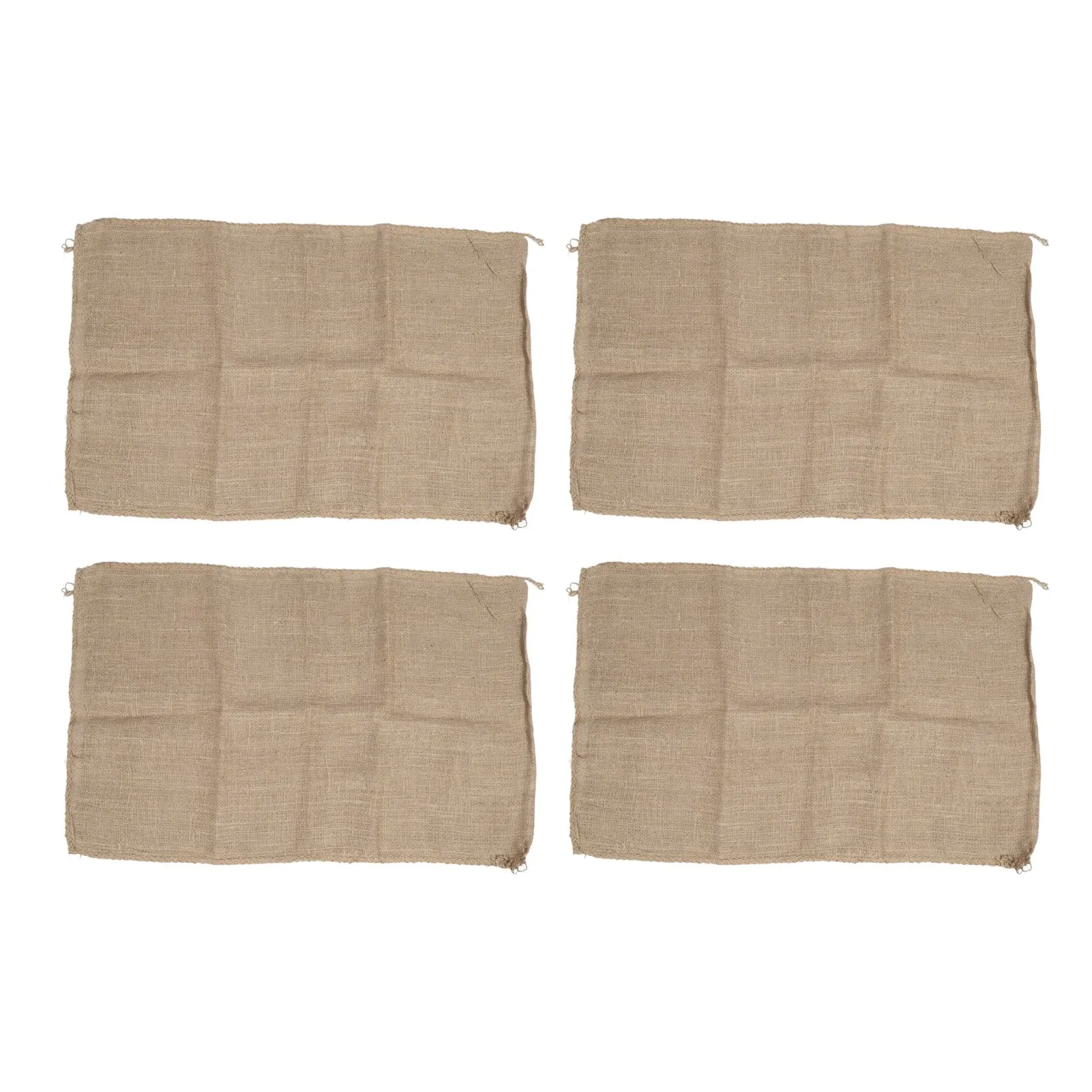 4Pcs Large Potato Sack Jute Burlap Reusable Tough Sports Games Race Bag For Outdoors