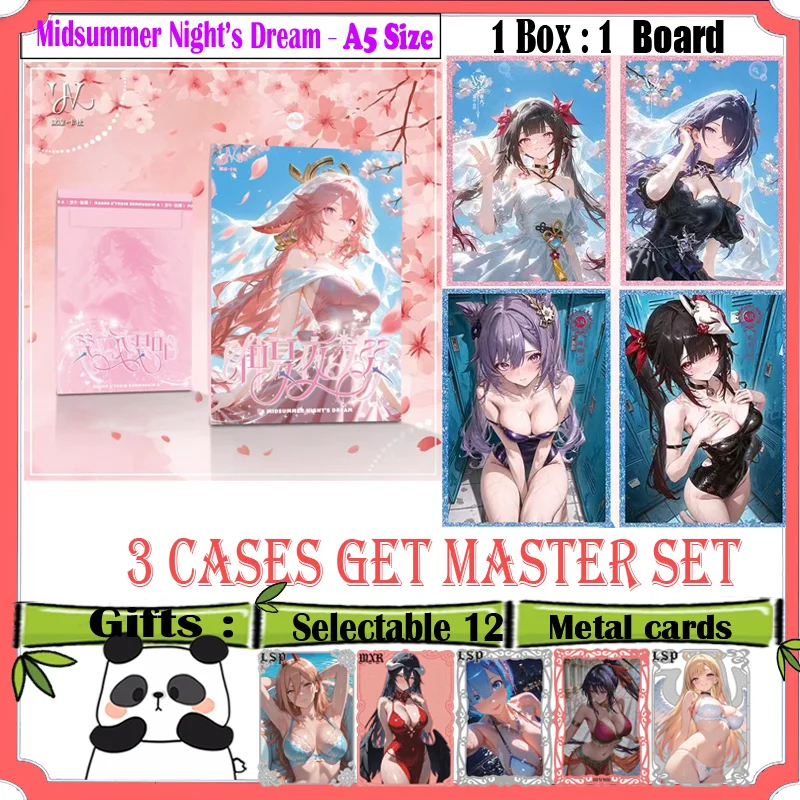 A5 Size  Waifu Card 'Midsummer Night’s Dream' Spicy Hobby Doujin Rare Collectible Boards Trade Card Hutao Ganyou Anime Gift Toys