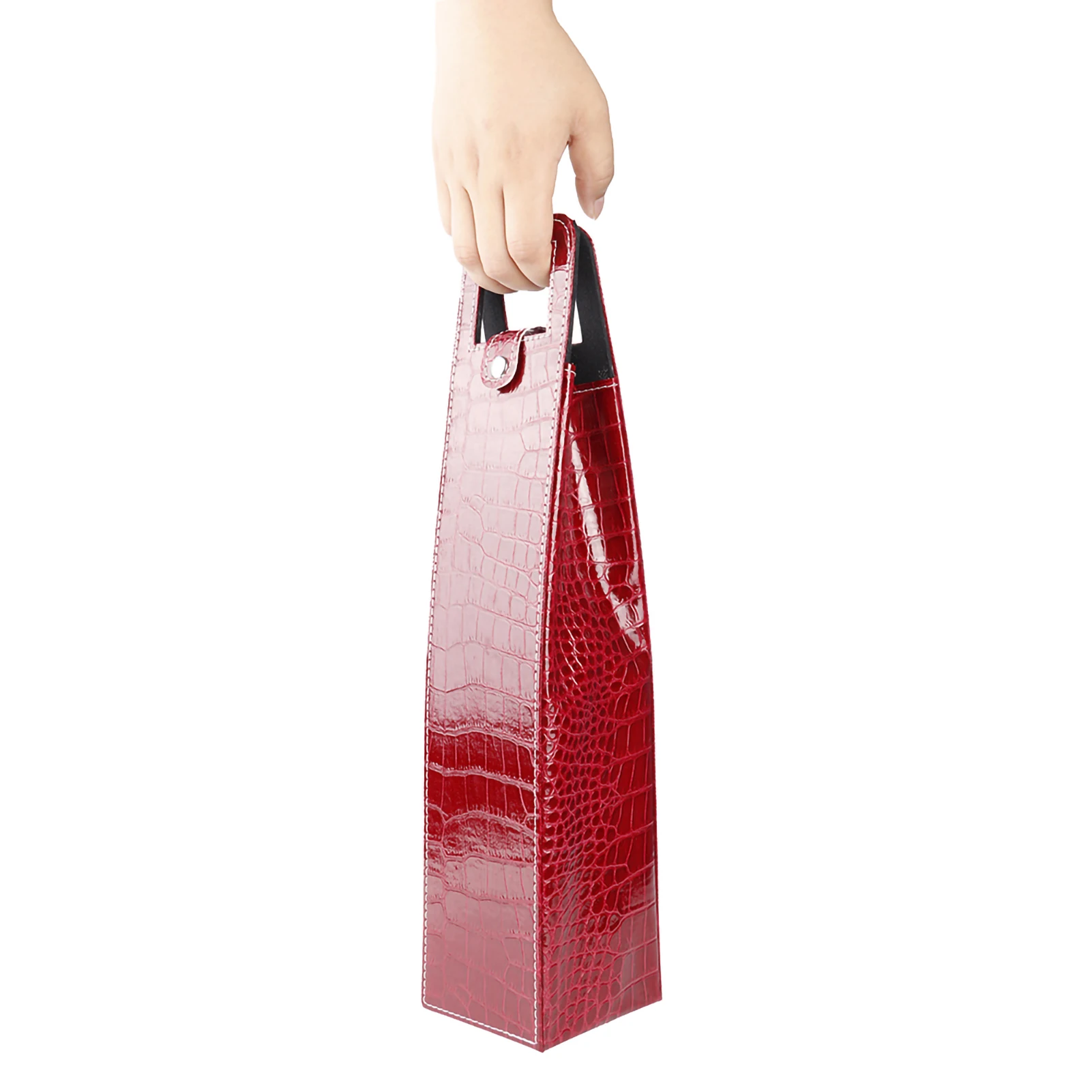1-Bottle Wine Tote Portable Bag with Shoulder Strap Hard-shelled Wine Bags Scratch-Resistant For Travel Beach Dinner Party
