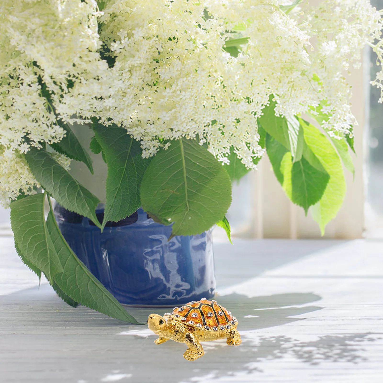 

Vintage Jewelry Box European Style Turtle Shape Trinket Storage Decorative Organizer For Home Desktop Small Metal Craft