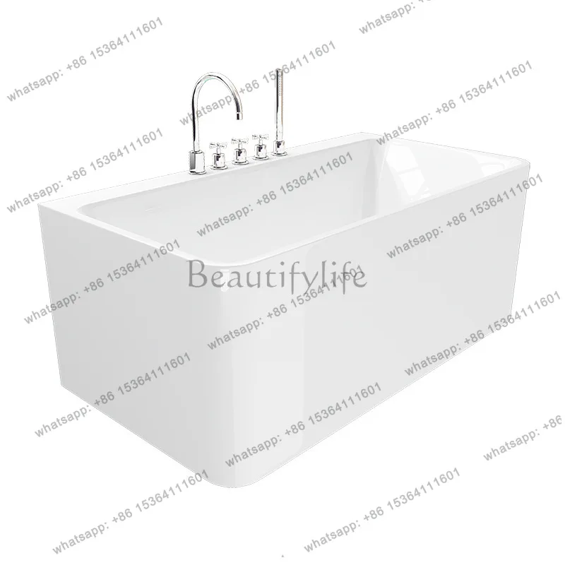 Thin edge three-sided skirt rectangular full-size acrylic massage surf tub QT-071
