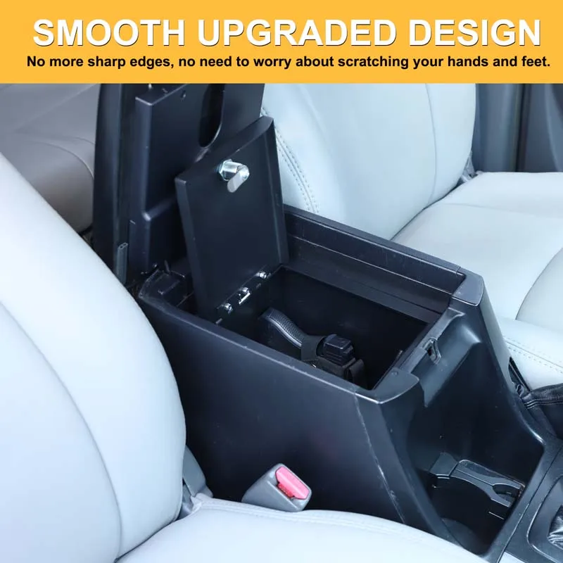 

Для Toyota Prado 250 Land Cruiser L250 2003-2009 подлокотник, сейф, автомобильный подлокотник, сейф из углеродистой стали, черный, 1 шт.