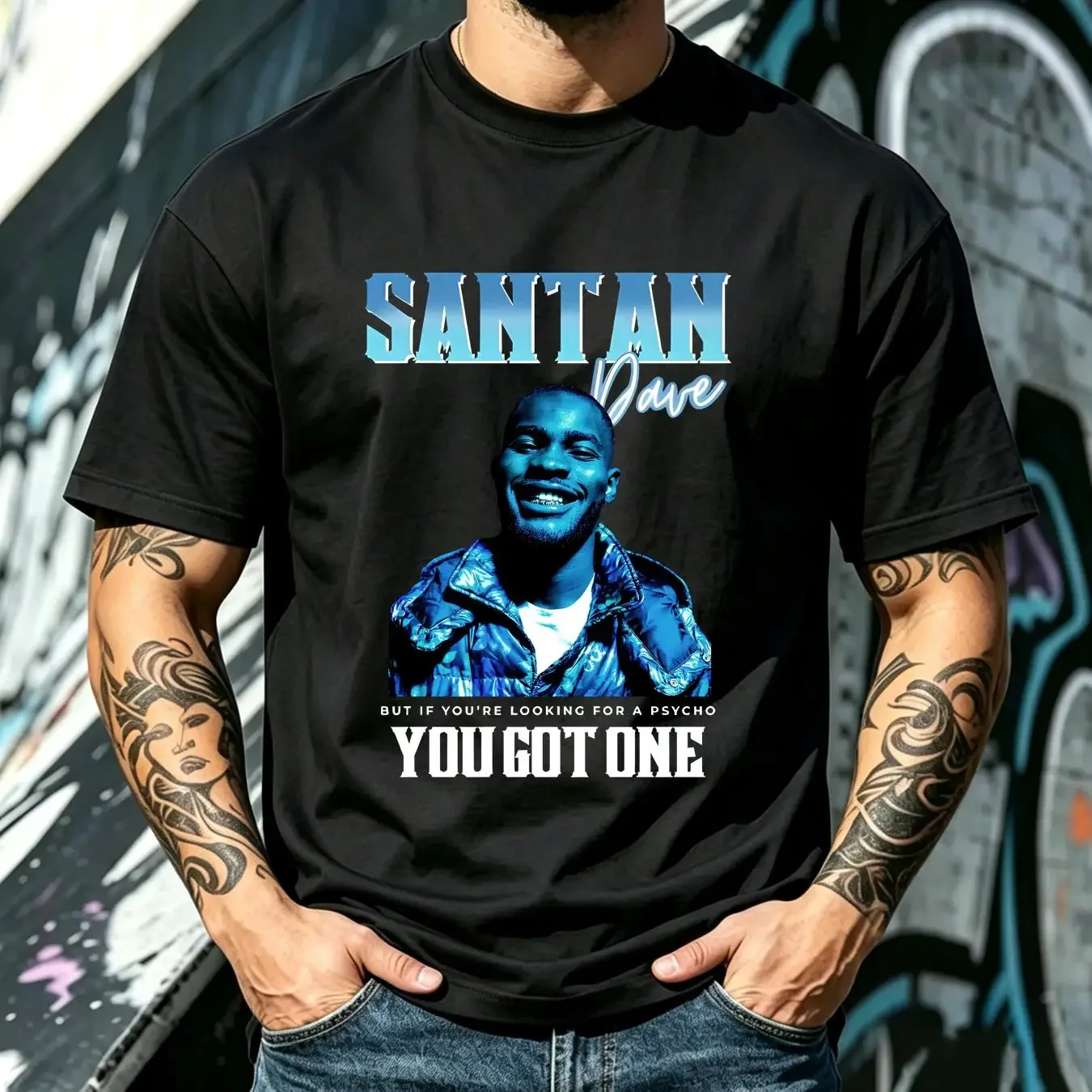 washed T Shirt Rare Santan Dave LLL457 vintage Washed graphic streetwear Top For Everyday Wear designer clothes Slightly Casual