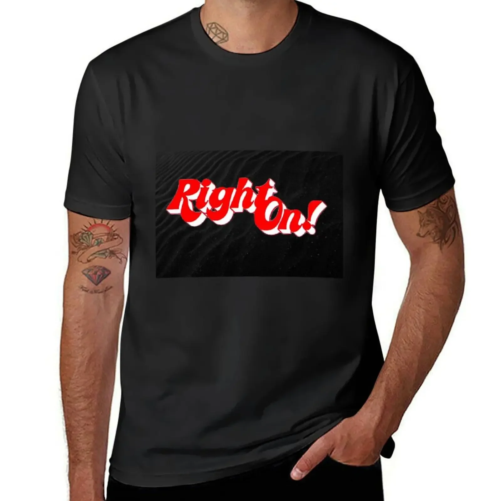 

RIGHT ON! MAGAZINE LOGO T-Shirt anime stuff customs design your own new edition t shirts for men pack