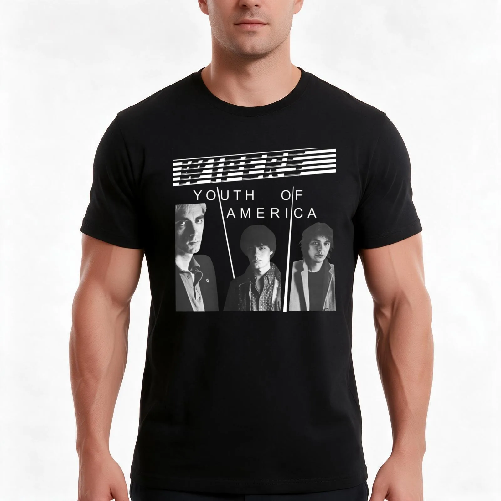 Wipers - Youth of America T-Shirt, Summer Casual Cotton Tee, Oversized Streetwear Tops, Vintage Graphic Print, Unisex Men Women