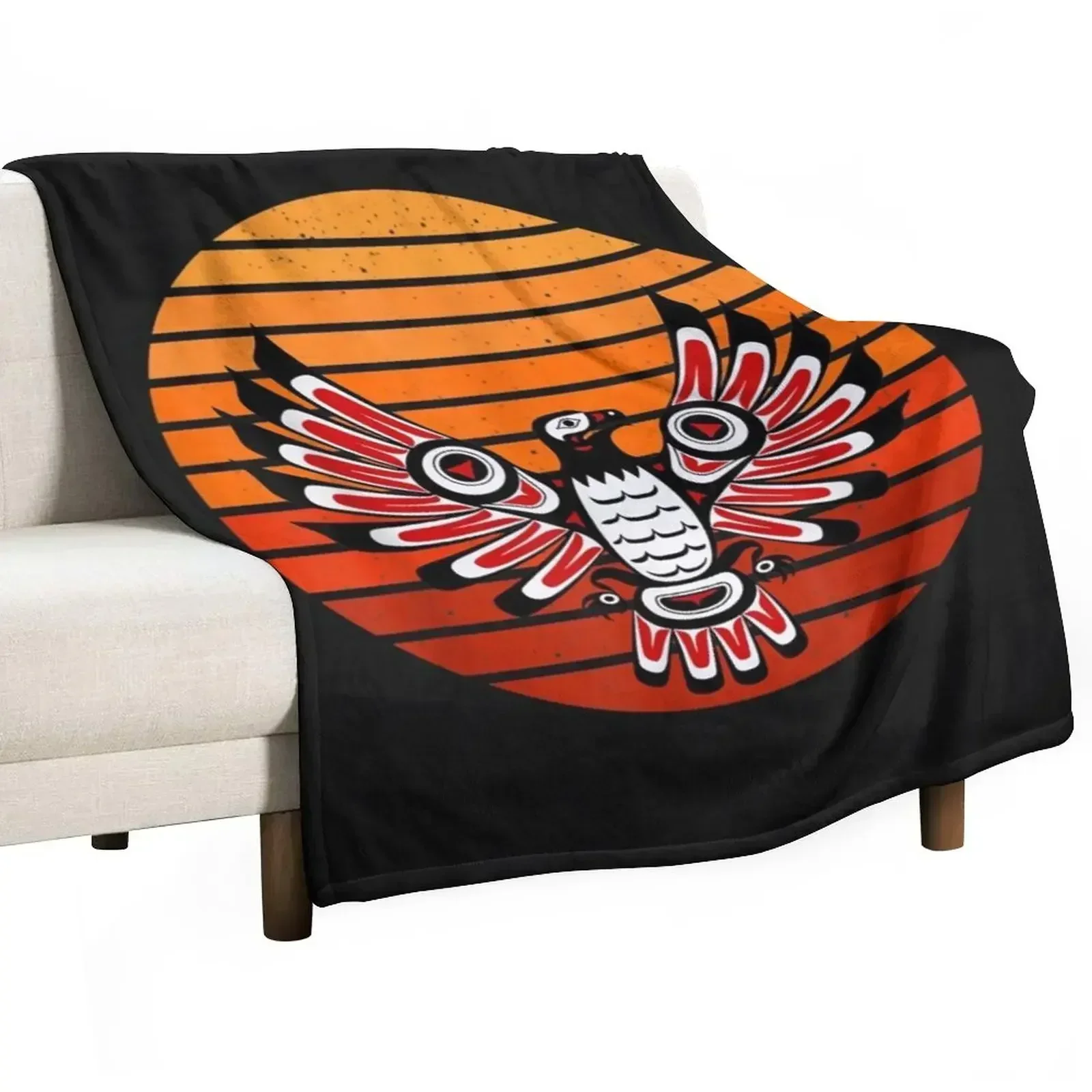 Native American Thunderbird TShirt36 Throw Blanket No Pilling Soft Warm Blanket for Bed