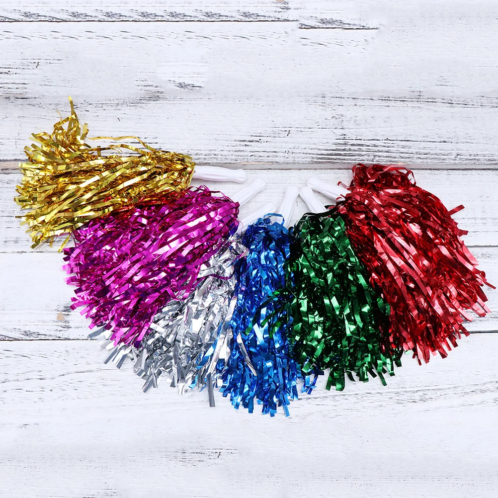 10 قطع المشجع بوم بومس 25 جرام البلاستيك خفيفة الوزن لامعة الذهب الأزرق الأرجواني الملونة فريق الرقص المنافسة الرياضية #3
