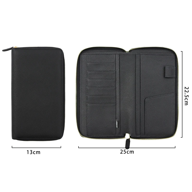 OX KNIGHT 本革ジャーナルノートブックカバー週間サイズプランナーペンホルダー付き、ヴィンテージメモ帳日記文具