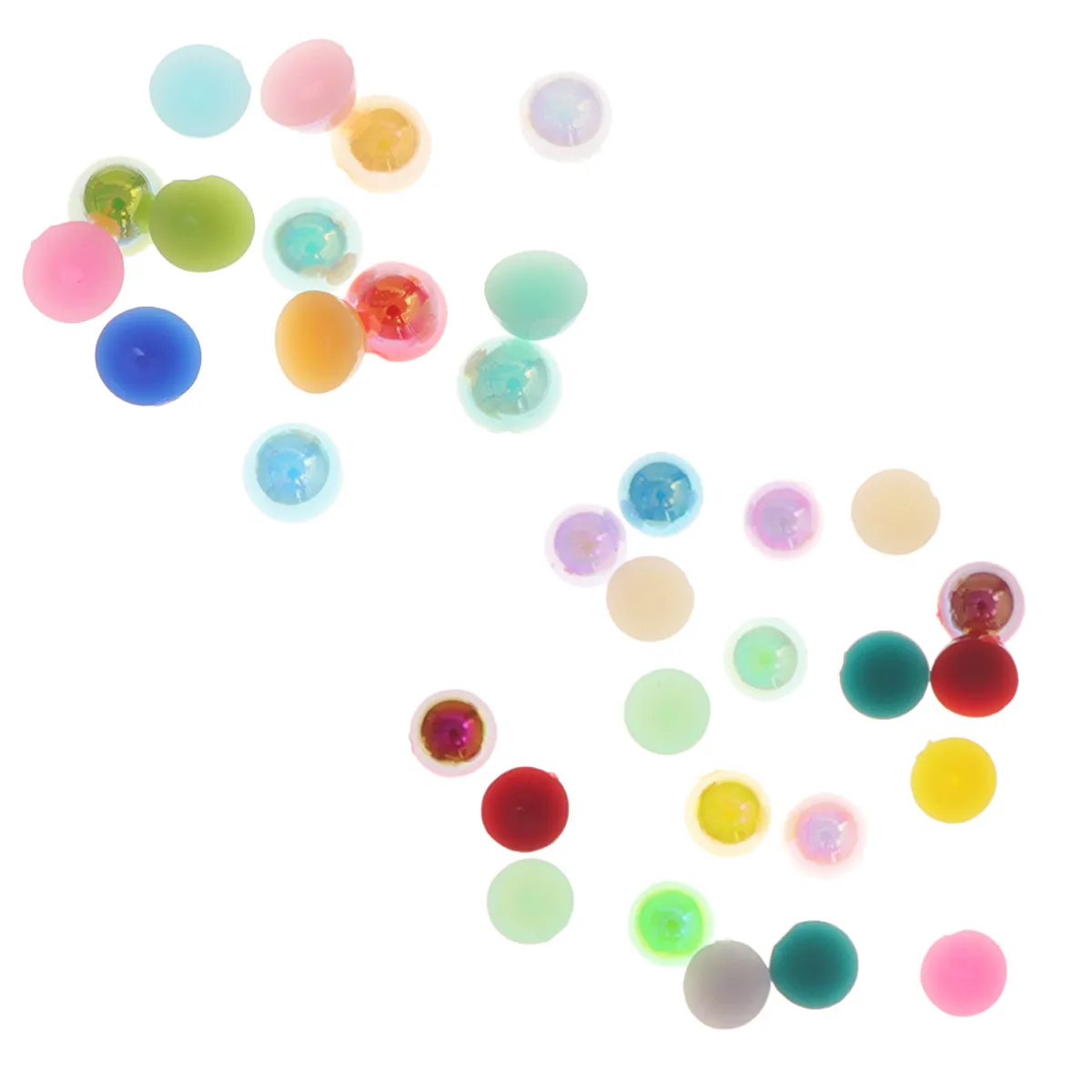 700Pcs ABS Pearls Flat Back Half Round Imitation Resin Accessories Mixed Colors DIY Phone Case Embellishments Craft Decoration