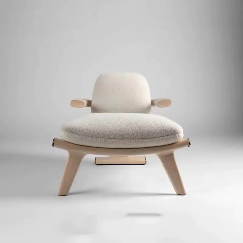 

Medieval simple black walnut solid wood single chair