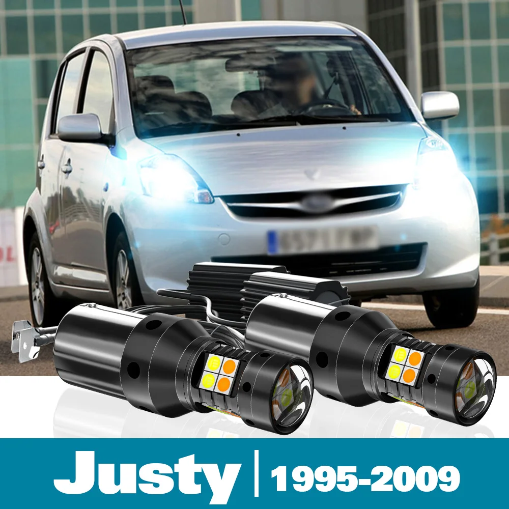 

2pcs LED Dual Mode Turn Signal+Daytime Running Light DRL For Subaru Justy Accessories 1995-2009 2003 2004 2005 2006 2007 2008