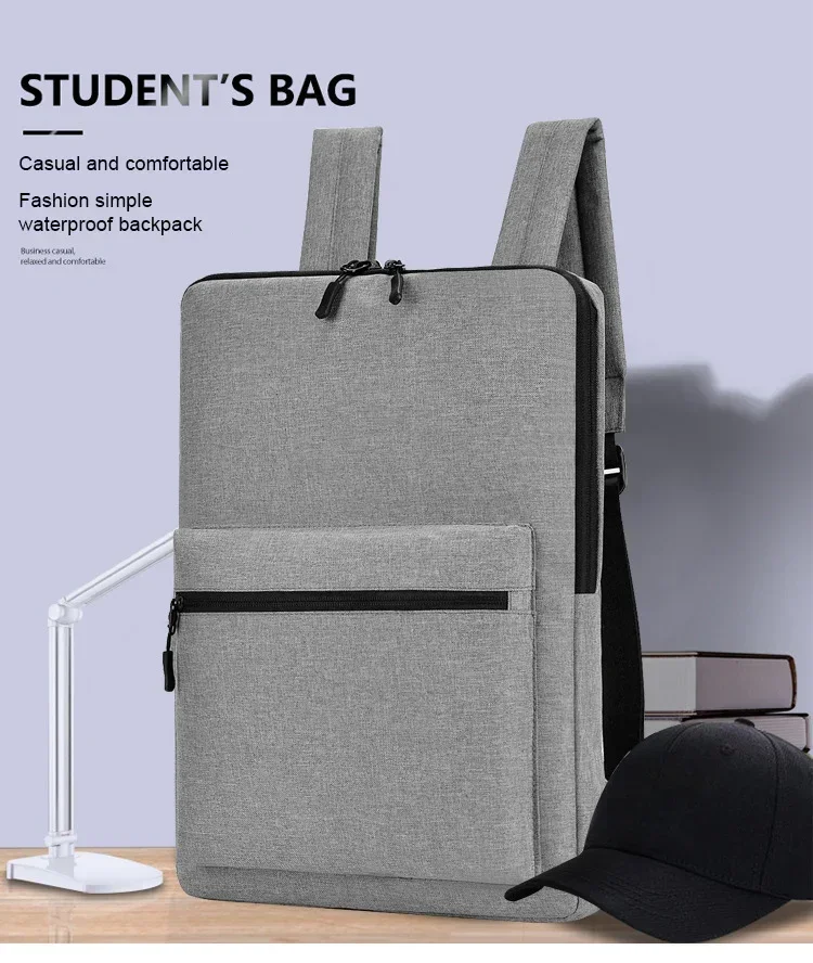 Minimalist Ultra Slim Laptop Backpack 15.6 Inch Waterproof Business Work Bags Thin Computer Back Pack Bag for Men Work Sac Homme