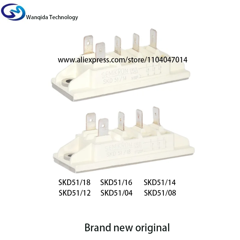 SKD51/18 SKD51/16 SKD51/14 SKD51/12 SKD51/04 SKD51/08 Gleichrichterbrückenmodul Brandneues Original