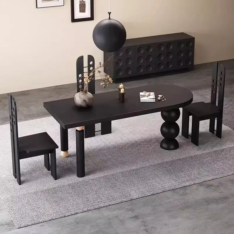 

Storage Modern Dining Table Italian Minimalist Space Saving Vintage Dining Tables Aesthetic Elegant Muebles Home Furniture